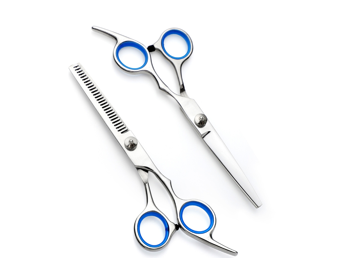 Juego de tijeras para cortar cabello, Tijeras para el cabello, Juego de tijeras para el cabello, Kit de corte de cabello, Flequillo adelgazante/Tijera JEDBESETZT