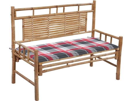 Banco de jardín VIDAXL Marrón Bambú (120x55x90 cm)