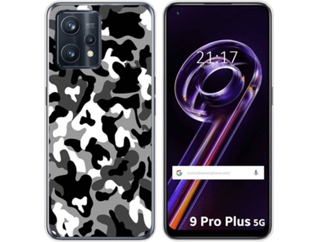 Carcasa para Realme 9 Pro Plus 5G TUMUNDOSMARTPHONE Dibujos Snow Camuflaje Multicolor
