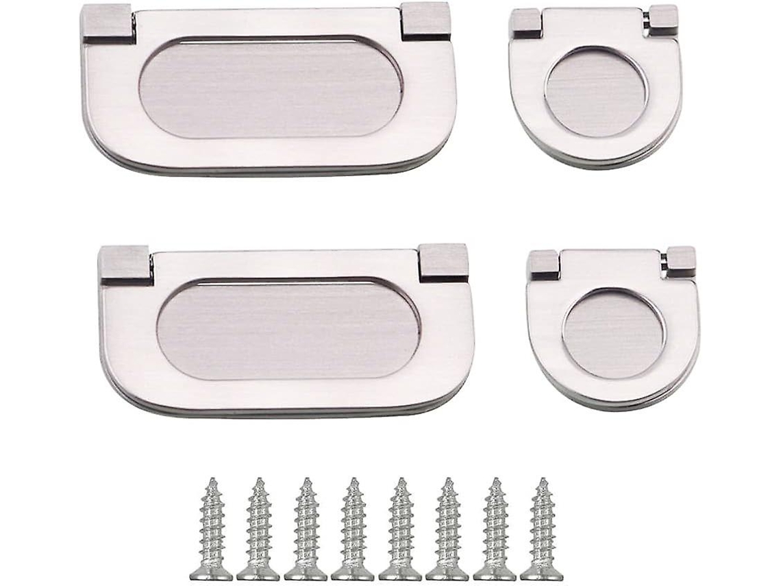 4 Manejos Invisibles De Zinc Alloy Para Cajones, Puertas De Cocina Y Armarios, 35/75mm, Modernos Y Espacio Ahorro