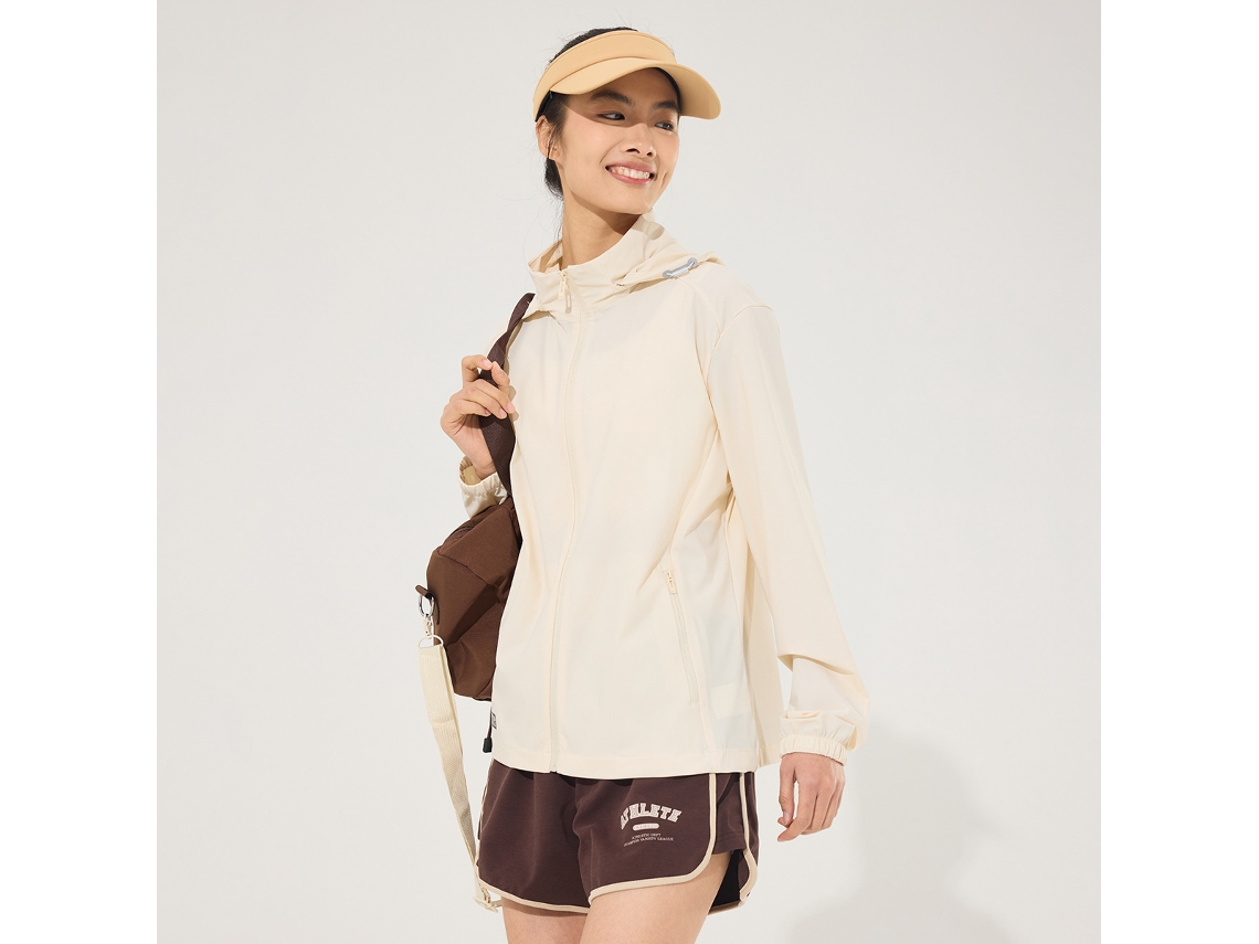 Camiseta de manga larga para mujer Yuysan con protección solar, de secado rápido, con protección UV y sombrero desmontable.