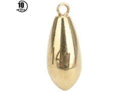 Anub 10pcs Peso de Pesca Rotativo de Cobre Liga Dourado Portátil 14g Acessório de Pesca