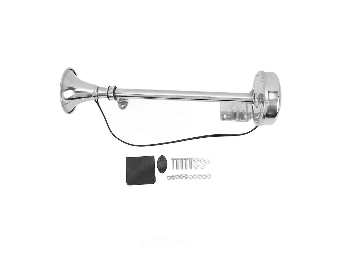 Bocina de barco de una sola trompeta, 12 V, eléctrica, de acero inoxidable, 150 dB, potente, impermeable, para uso marino Chennnls