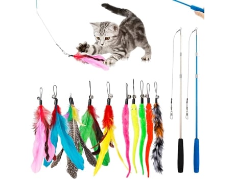 Cat Feather Toy And Teaser Teaser Interactivo De Catcher ELKUAIE