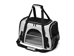 Transportadora Plegable Para Animales Eifson Con Ventana De Malla Hasta 7kg (negro-gris)