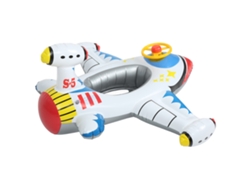 Pelota hinchable con forma de avión y volante para niños, color blanco.