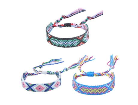 Pulseras Ajustables Para Mujeres Y Niñas, Pulseras Tejidas De La Amistad, Pulseras Tejidas Con Borlas, Estilo 1 ZMDECQNA 3 Un