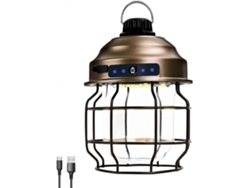 Rebe-lámpara Led De Camping Al Aire Libre, Batería 3600mah Con 3 Modos De Iluminación, Marrón