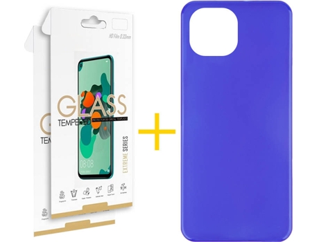 Kit Funda + 2 Protectores de Pantalla Apple iPhone 13 SKYHE Liso 8 Azul