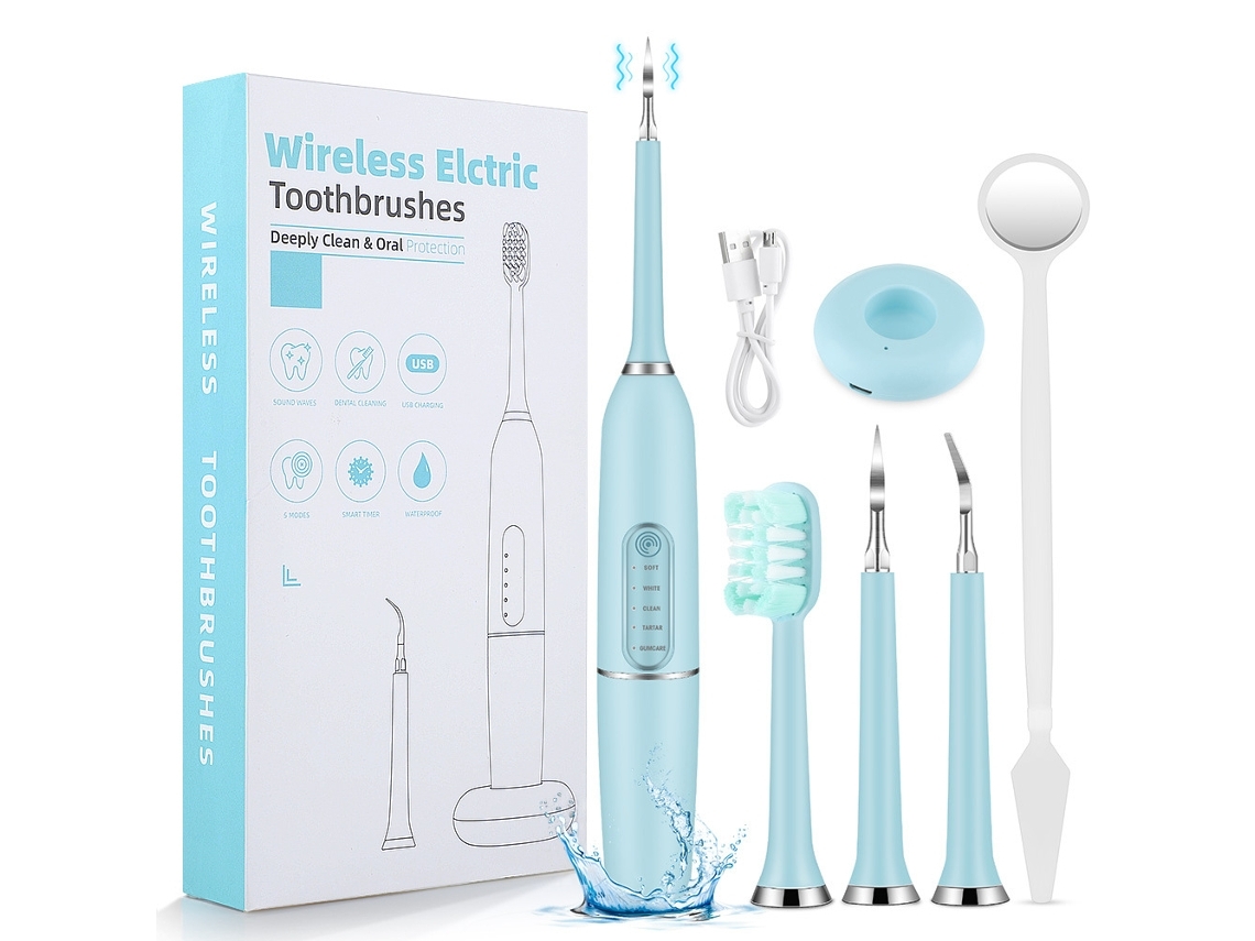 Irrigador bucal Smart Sonic Scaler Control táctil de 5 modos Removedor de cálculo eléctrico-A1 Azul DIGITALLAB