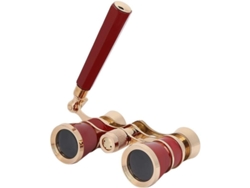 Telescopio Portátil Linjou 3x25 Con Correa Para Adultos Y Niños Para Representaciones Teatrales - Rojo