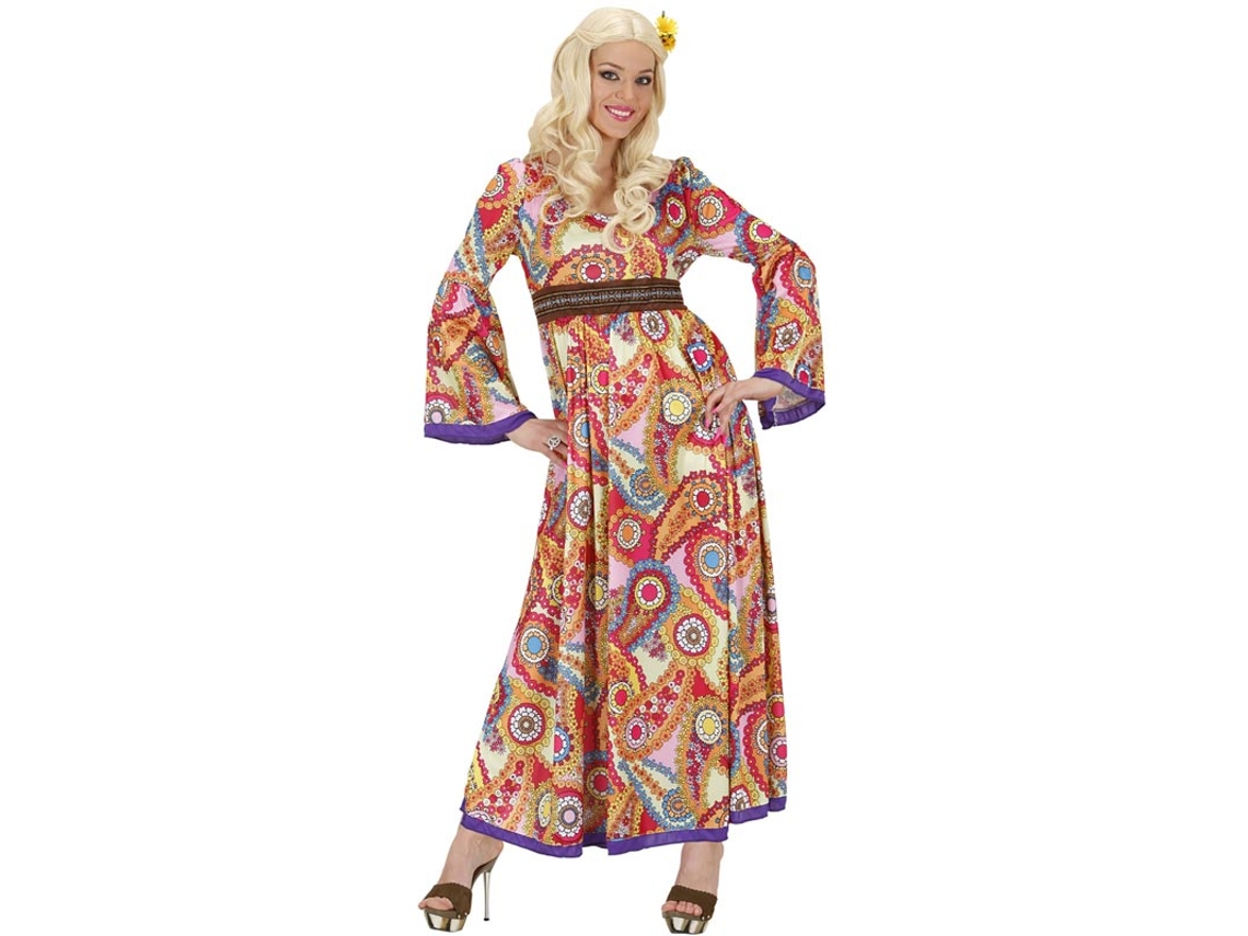 Disfraz de Hippie figuras con cinturón para mujer