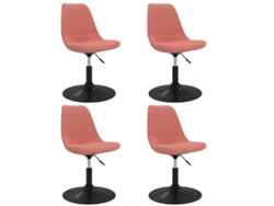 Maison Exclusive - Sillas De Comedor Giratorias 4 Unidades De Terciopelo Rosa