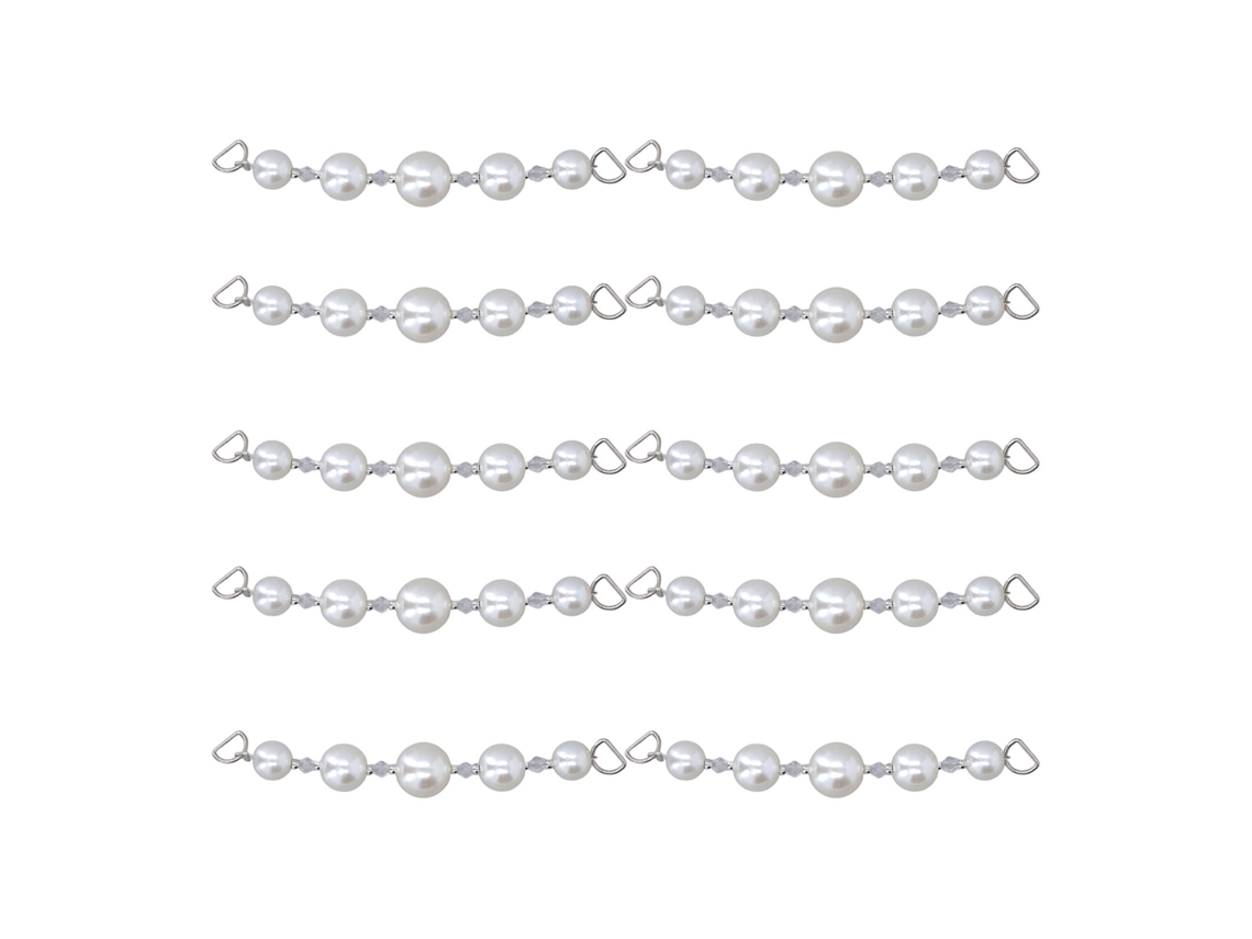 10 Pulseras De Perlas Con Proceso De Pulido Para Fundas De Teléfonos Móviles, Bolsos Y Zapatos.