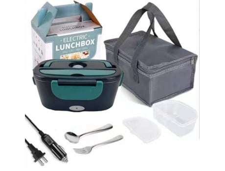 Fiambrera Eléctrica EZII FDH01 40W Bolsas aislantes y vajilla verde gris