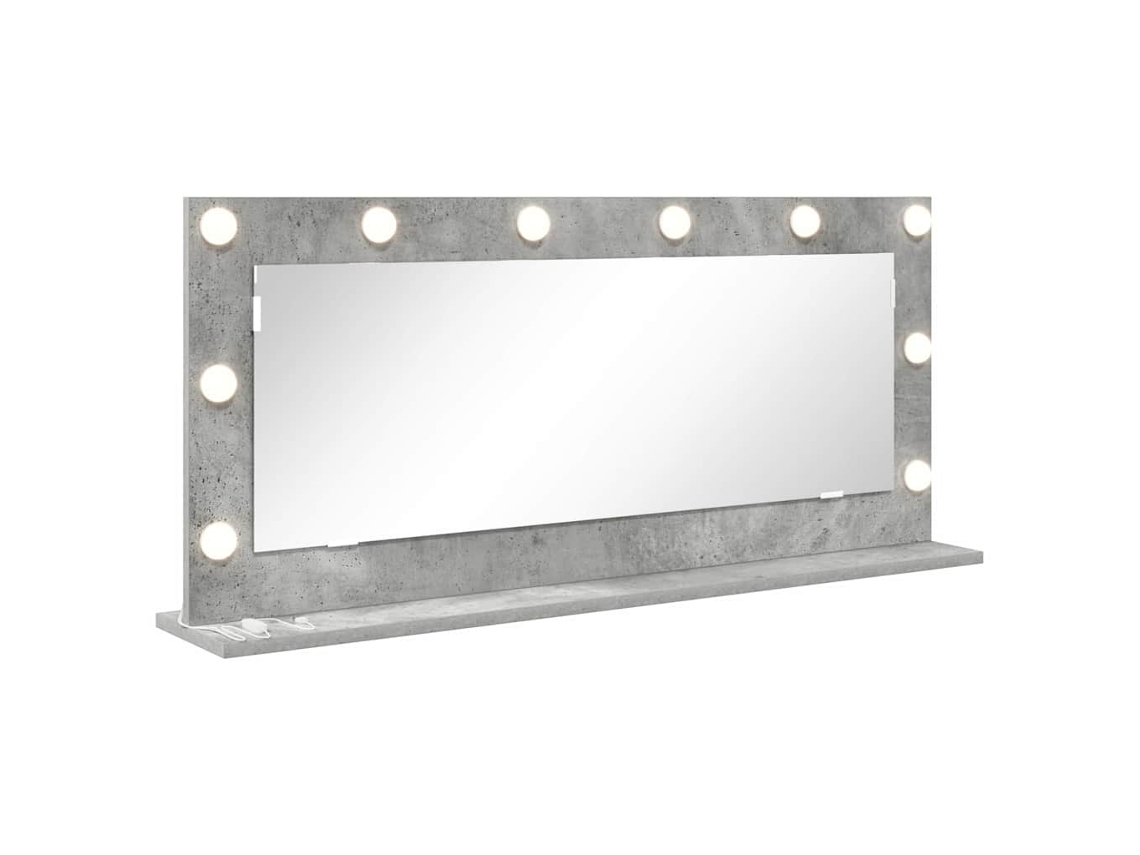 Espejo De Tocador Rectangular Gris Concreto 100 X 45 X 18 Cm