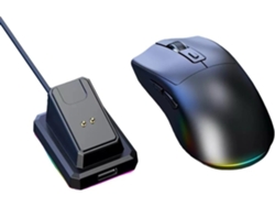 Ratón Inalámbrico Recargable Con Base De Carga, Bluetooth 2.4 Ghz, Retroiluminación De Doble Modo.
