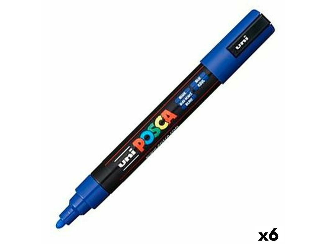 Rotuladoras POSCA Pc-5M Azul 6 Unidades