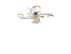 Lámpara de techo, control remoto, brillo ajustable, 8 luces OEM