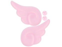 Rebe-2 Piezas Alas Decorativas Para Casco Alas De Hada Accesorios Para Adorno De Casco 10,5x6x2,5cm Rosa