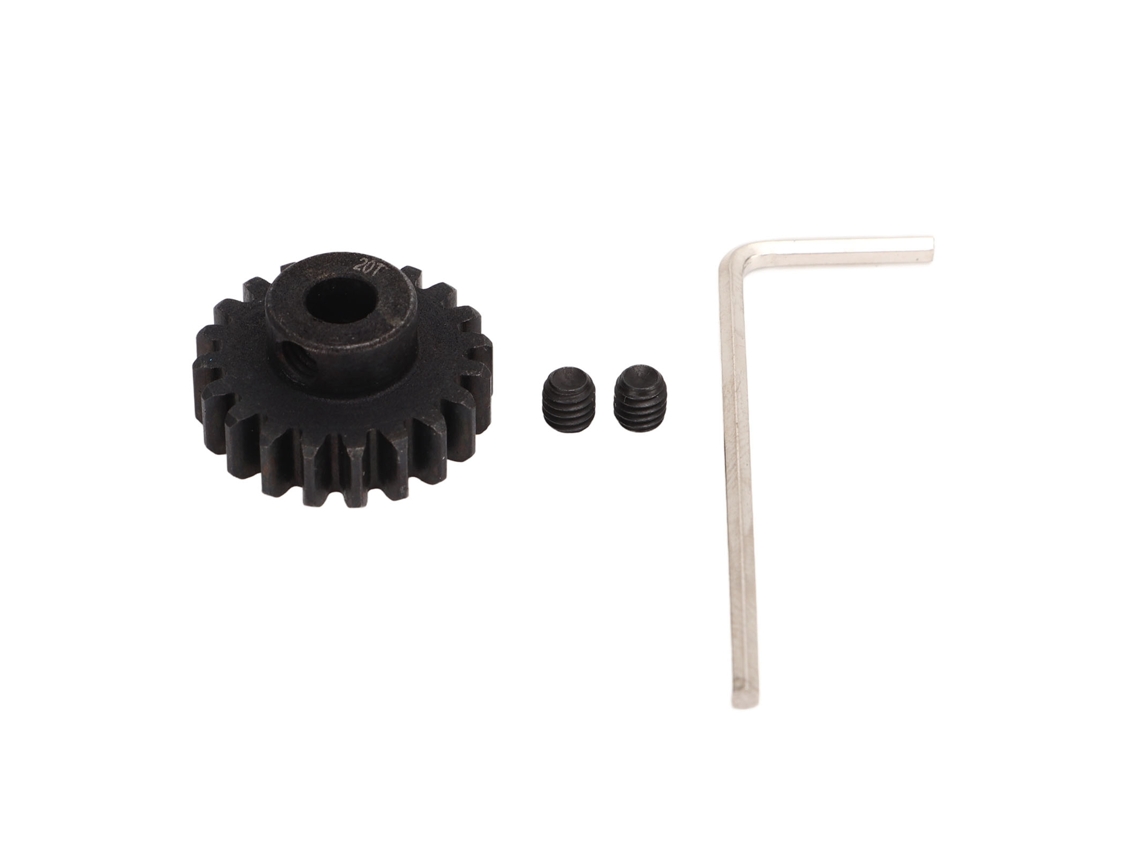 Engranaje Piñón De Motor Rc De Acero 20t 22mm Con Protección Contra La Oxidación Negro Para Repuesto Y Mejora De Coches Rc