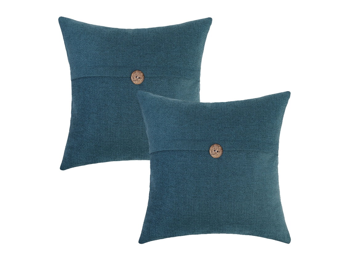 2 Fundas De Cojín Vintage, Azul Marino, 45x45 Cm