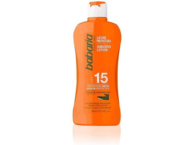 Leche Solar BABARIA Aloe Vera SPF 15 (200 ml)