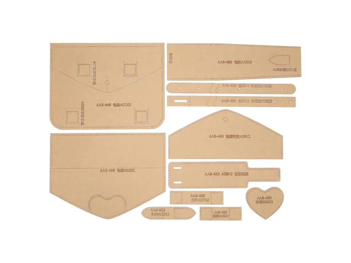 Kit De Patrones Acrílicos Para Bolsos De Hombro Y Mochilas Con 11 Diseños.
