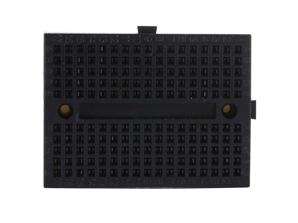 2026velora-6pcs Breadboard Mini Sin Soldadura 170 Huecos Reutilizable Colorido (negro)