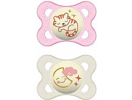 Conjunto 2 Chupetes MAM Original Night Rosa (0+ meses)