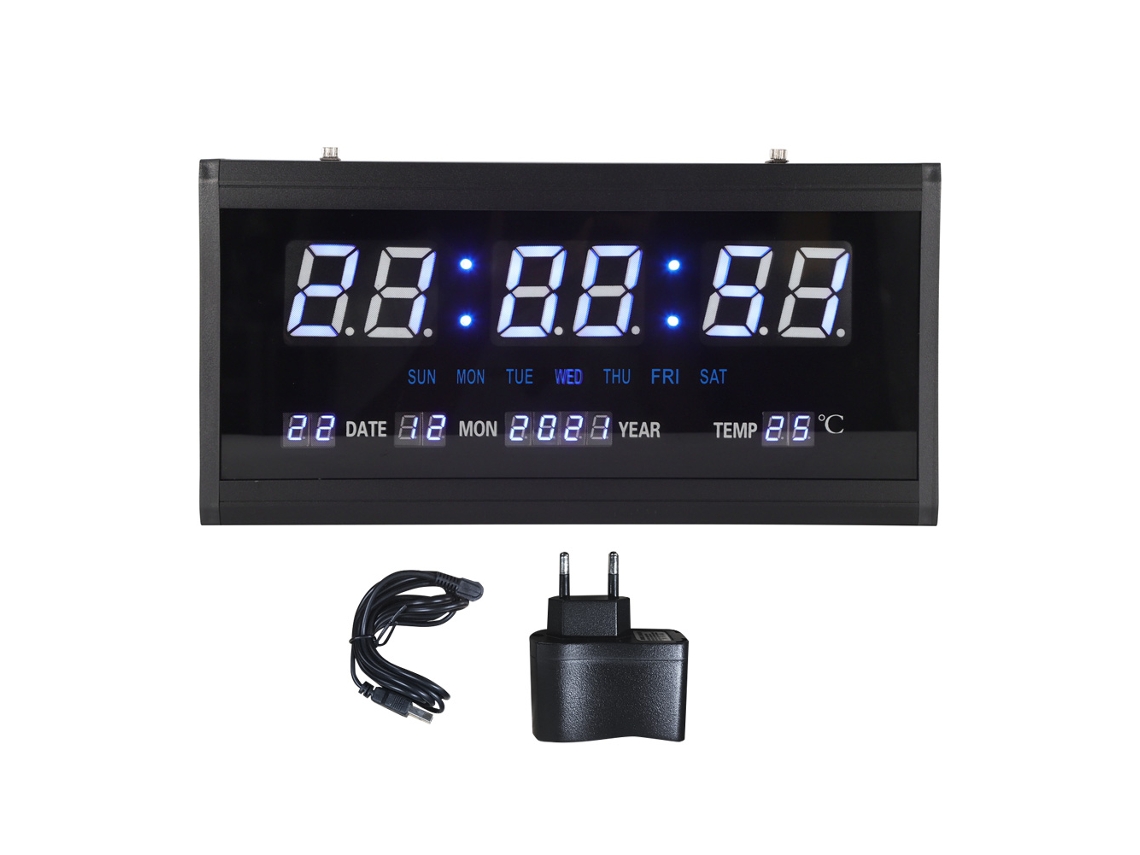 Reloj De Pared Digital Led De Gran Pantalla Con Calendario Perpetuo Para Sala De Estar U Oficina.