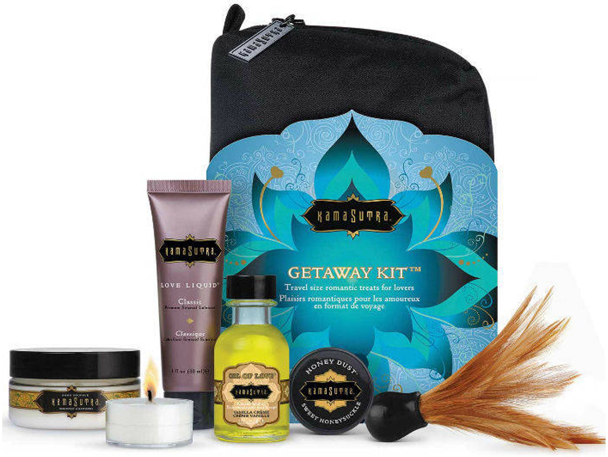 Kit Lubricante KAMASUTRA  COSMETICS  Romantico y Lujoso Kit en Tama o Viaje