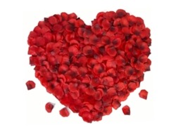 2000 pétalos de rosa artificiales rojos 3D con forma natural para decoración.