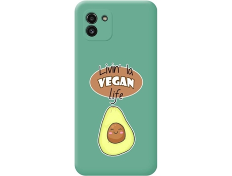 Carcasa para Samsung Galaxy A03 TUMUNDOSMARTPHONE Silicona Líquida Dibujos Verde