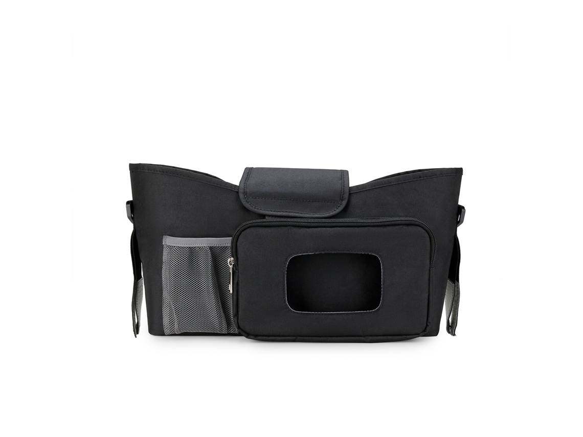 Bolso para cochecito de bebé, bolso de maternidad, bolso de hombro, bolso de pañales - Negro Yunzii