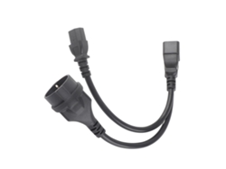 Cable Divisor En Y Iec320 C13 A C20 Con 1 Entrada Y 2 Salidas, Material De Pvc No Combustible, 0,32 M