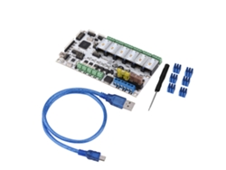 Placa base para impresora 3D (compatible con USB y tarjeta SD, con controlador de motor paso a paso silencioso)