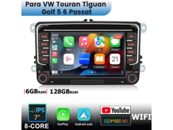 Gps Rádio Android Automotivo Para Vw Touran Tiguangolf 5 6 Passat Wi Fi Octa Core 128gb