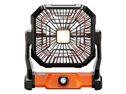 Ventilador Portátil Usb Recarregável Para Camping, Dormitório, Mesa, Parede E Tenda Com Luz