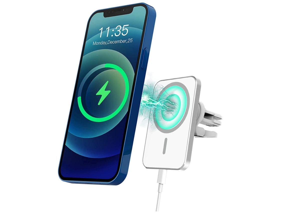 Cargador Sem Carro para iPhone 12 Pro/10/12 Pro Max/12/12 Mini/7 YIZHOOD Blanco
