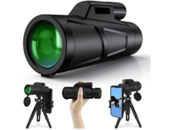 Monocular Chennnls HD de alta potencia 12x50 con trípode para smartphone, telescopio monocular con prisma Bak4, monocular portátil impermeable para viajes