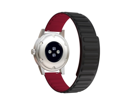 Correa de Silicona 20mm absorción magnética para Samsung Galaxy Watch4 Classic 46mm 42mm/Watch4 44mm 40mm/Gear Sport - negro/rosa