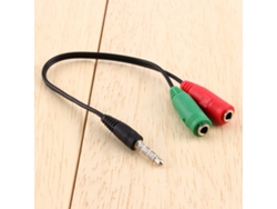Cable Divisor De Jack Estéreo De 3,5 Mm Con Micrófono Para Auriculares, Pc Y Teléfono Móvil.