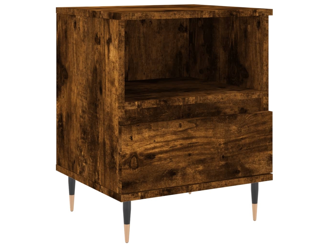 Mesita de noche de madera de roble ahumado 40x35x50 cm MAISON EXCLUSIVE