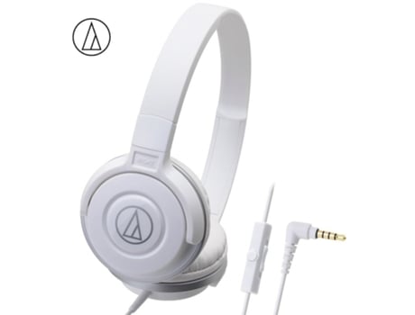 Auriculares Original audio-technica ath-s100is controlador de juego con cable con micrófono bass music para teléfonos móviles computadora blanco