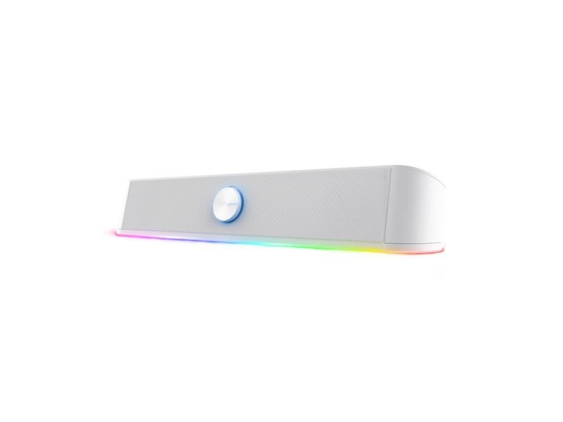 Gaming Gxt 619W Thorne 12W Barra De Sonido Rgb Iluminación Led Fuente De Alimentación Usb 2.0 Altavoz Estéreo Blanco TRUST