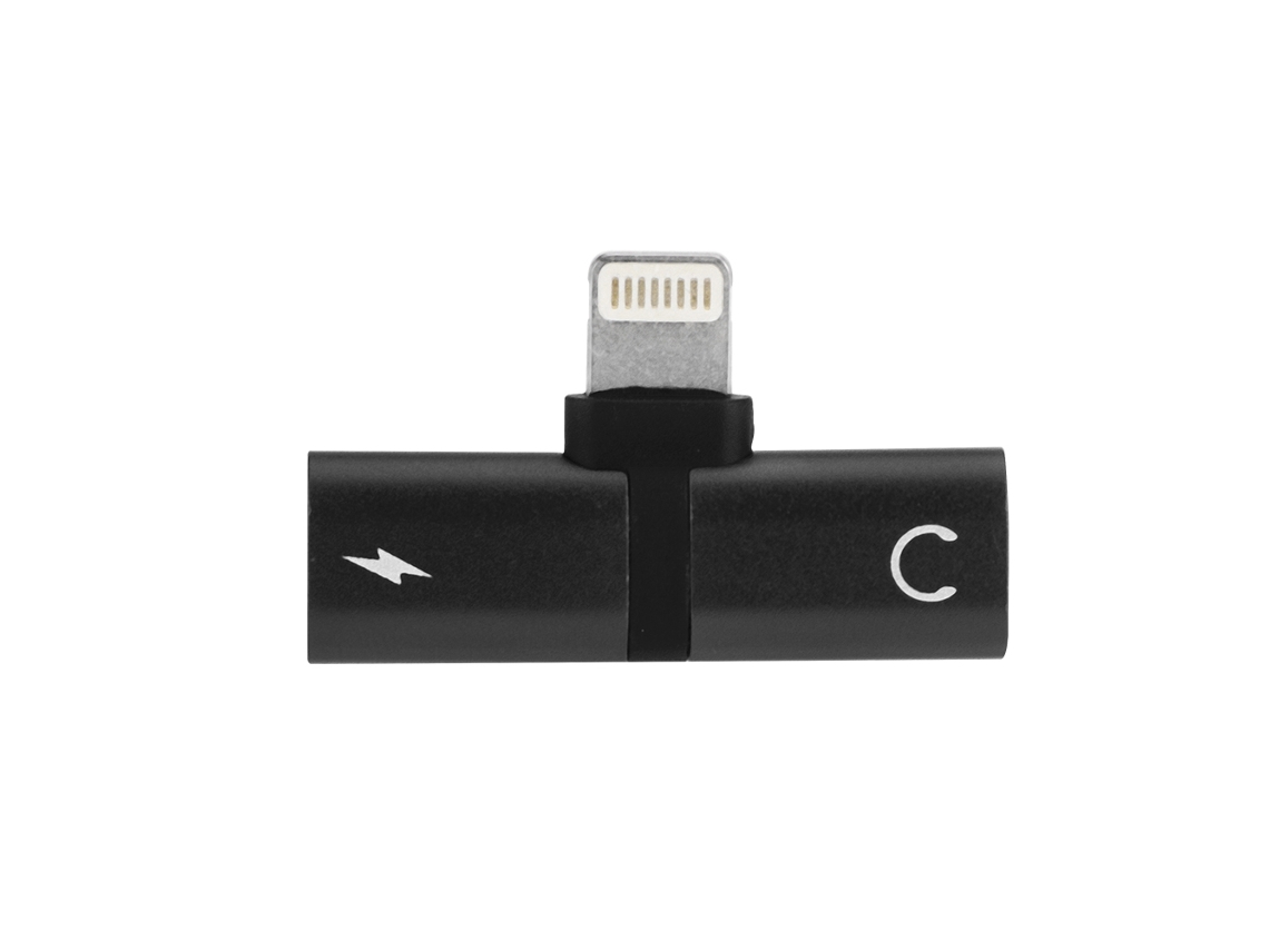 Adaptador De Audio (carga Y Salida De Audio) Para Dispositivos Apple, Negro, Vendido Exclusivamente En Almacenes En El Extranjero