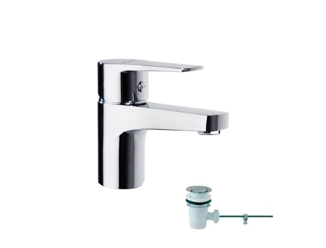Grifo Monomando para Lavabo Cromado con Sistema de Ahorro de Agua S2 con Válvula Automática Serie Titanio RAMON SOLER