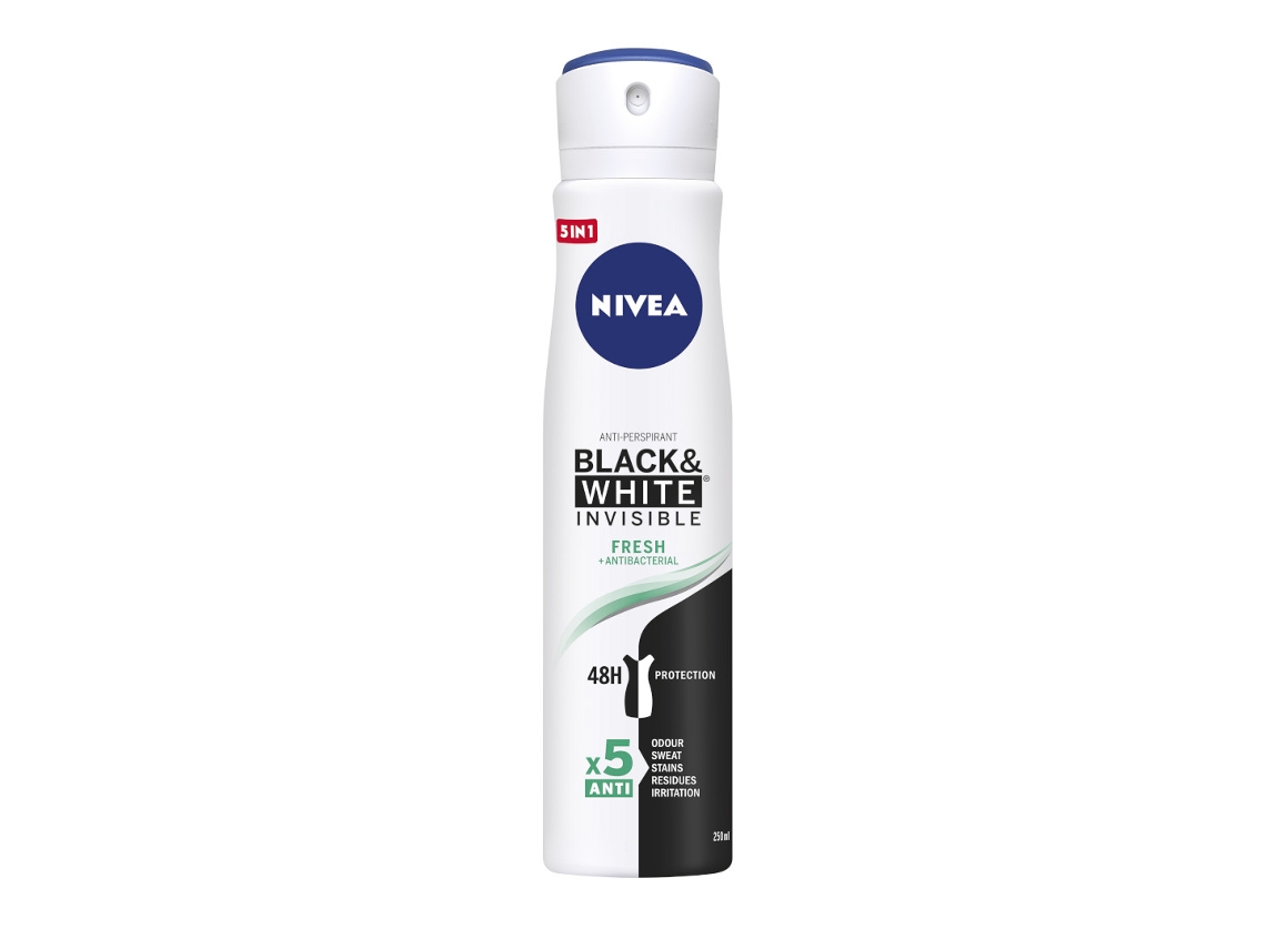 Desodorante Antitranspirante Nivea Blackwhite Invisible Fresh En Spray, 250ml