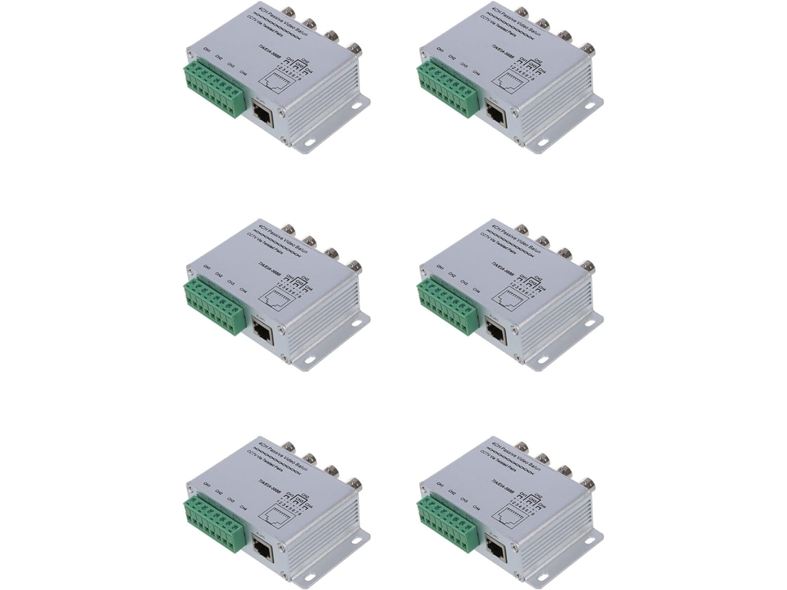 Transceptor Balun De Vídeo Utp De 6x Y 4 Canales